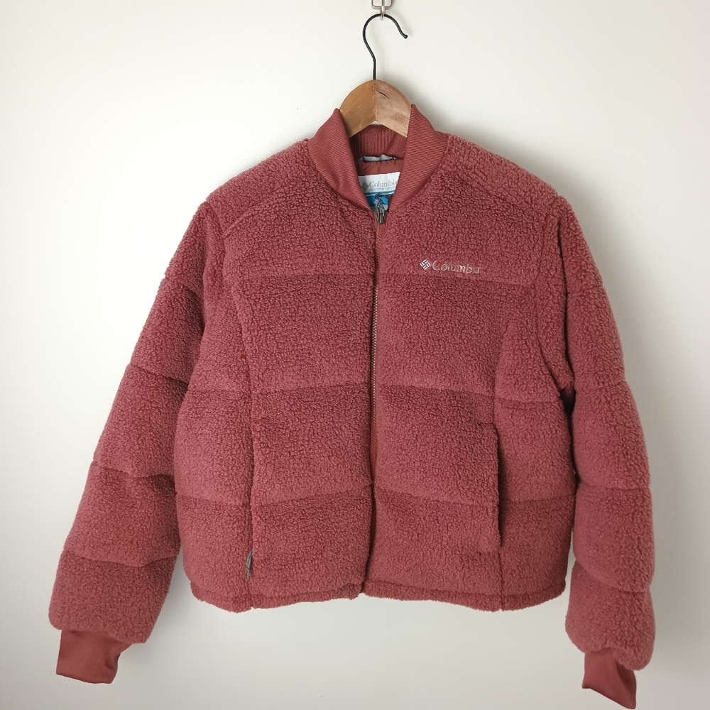 Columbia Puffect Sherpa Puffer Jacket Beetroot Medium